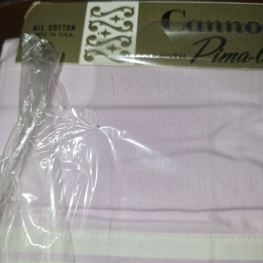 Vintage USA Cannon‎ Combspun Percale Sheet Double Bed 81x108 Pima Blend Cotton
